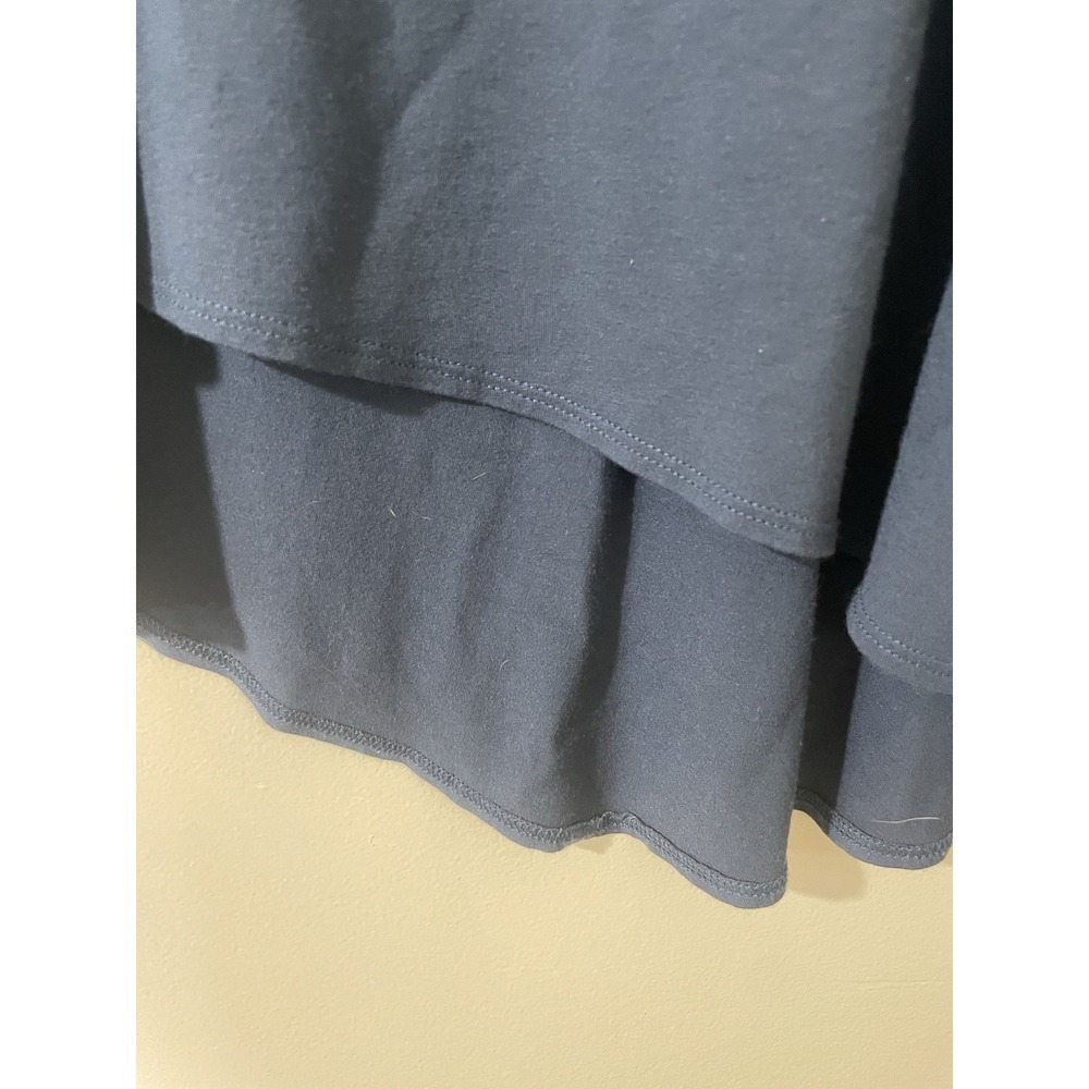 Eileen Fisher Blue Asymmetrical Dress 1X Viscose Jersey Minimalist Knee Length - Picture 4 of 6